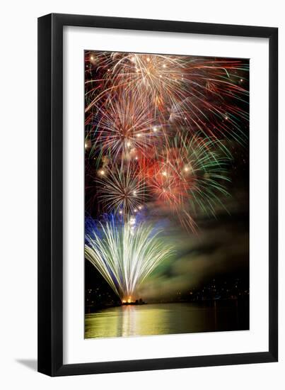 Poulsbo Fireworks III-Kathy Mahan-Framed Photographic Print