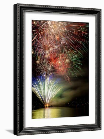 Poulsbo Fireworks III-Kathy Mahan-Framed Photographic Print