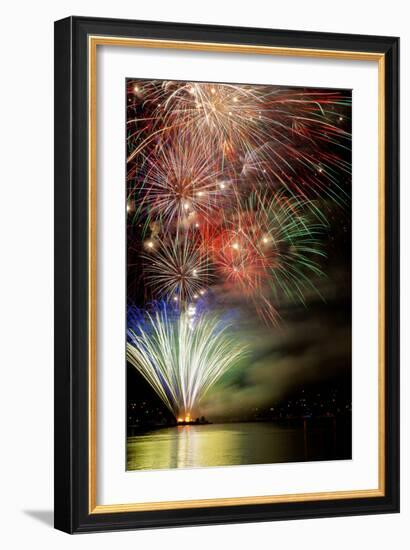 Poulsbo Fireworks III-Kathy Mahan-Framed Photographic Print