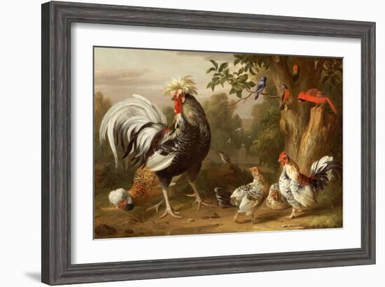 Poultry and Other Birds in the Garden of a Mansion-Jacob Bogdany-Framed Giclee Print