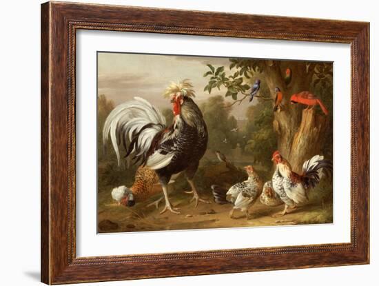 Poultry and Other Birds in the Garden of a Mansion-Jacob Bogdany-Framed Giclee Print