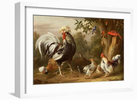 Poultry and Other Birds in the Garden of a Mansion-Jacob Bogdany-Framed Giclee Print