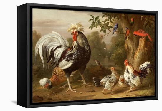 Poultry and Other Birds in the Garden of a Mansion-Jacob Bogdany-Framed Premier Image Canvas