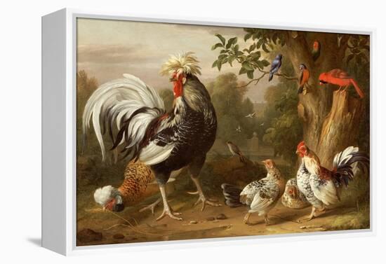 Poultry and Other Birds in the Garden of a Mansion-Jacob Bogdany-Framed Premier Image Canvas