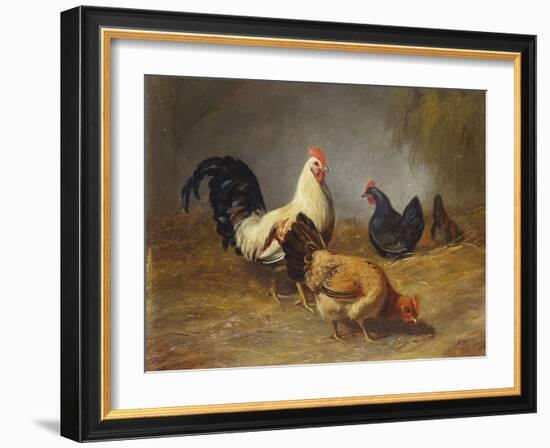 Poultry Feeding-Arthur Fitzwilliam Tait-Framed Giclee Print