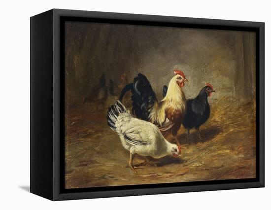 Poultry Feeding-Arthur Fitzwilliam Tait-Framed Premier Image Canvas