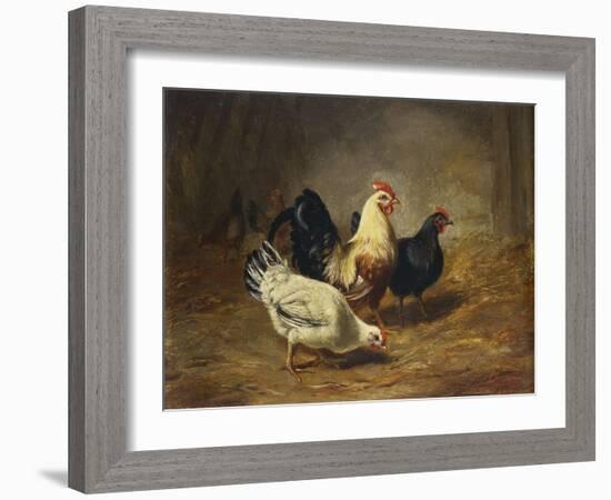 Poultry Feeding-Arthur Fitzwilliam Tait-Framed Giclee Print