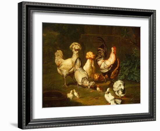 Poultry in a Landscape-Johann Wenzel Peter-Framed Giclee Print