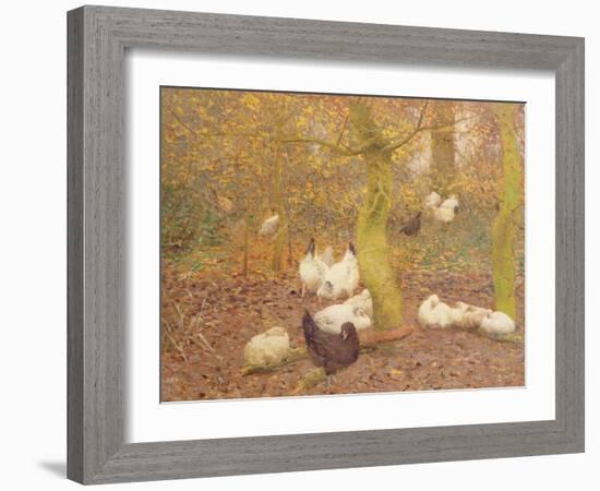 Poultry in a Wood, C.1890-Emile Claus-Framed Giclee Print