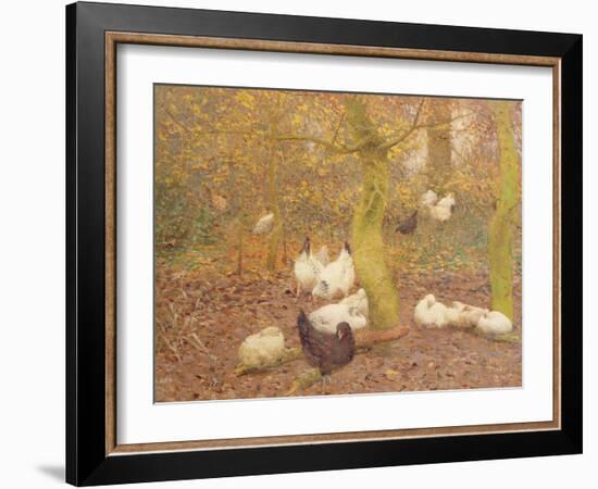 Poultry in a Wood, C.1890-Emile Claus-Framed Giclee Print