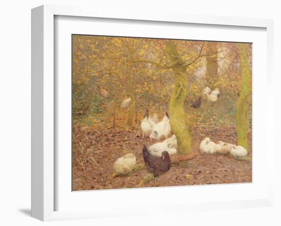 Poultry in a Wood, C.1890-Emile Claus-Framed Giclee Print