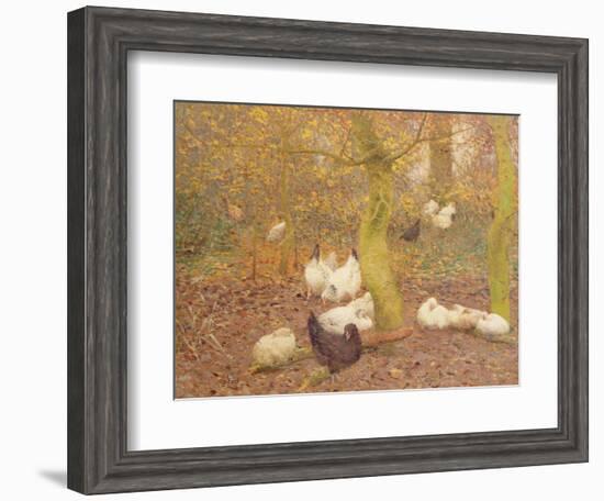 Poultry in a Wood, C.1890-Emile Claus-Framed Giclee Print