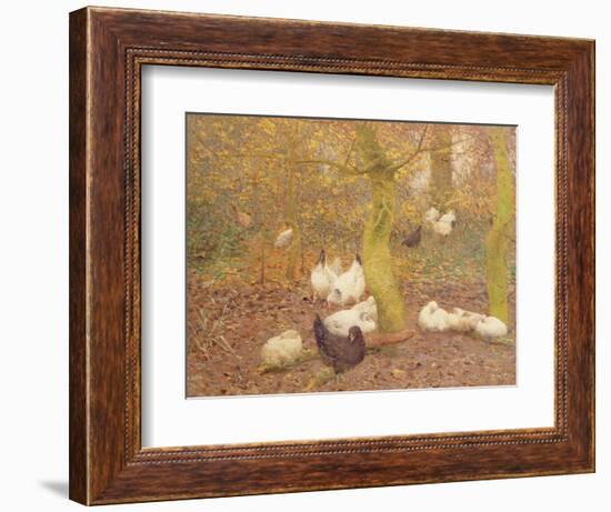 Poultry in a Wood, C.1890-Emile Claus-Framed Giclee Print