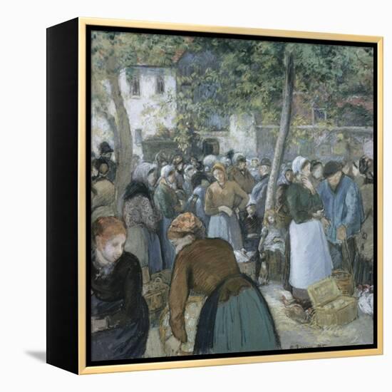 Poultry Market, Gisors-Camille Pissarro-Framed Premier Image Canvas
