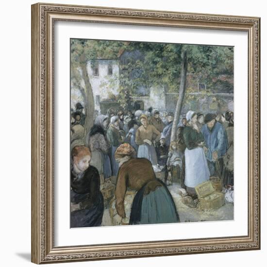 Poultry Market, Gisors-Camille Pissarro-Framed Giclee Print