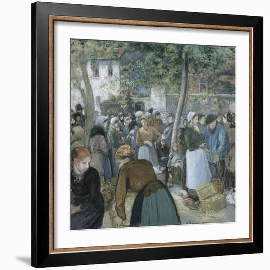 Poultry Market, Gisors-Camille Pissarro-Framed Giclee Print