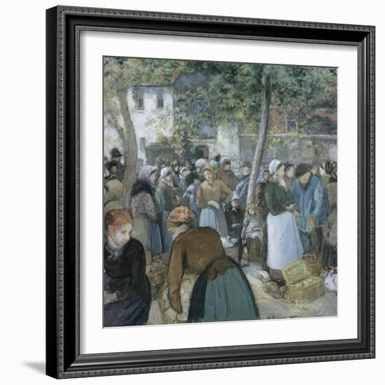 Poultry Market, Gisors-Camille Pissarro-Framed Giclee Print