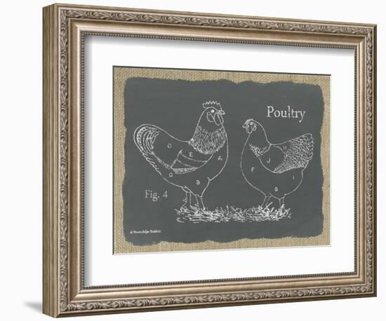 Poultry on Burlap-Gwendolyn Babbitt-Framed Art Print