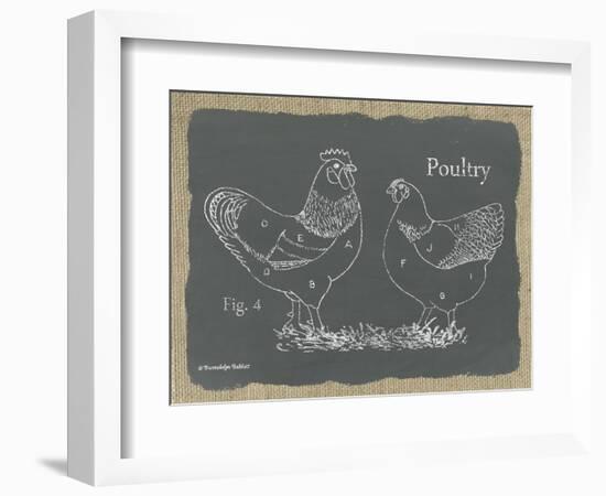 Poultry on Burlap-Gwendolyn Babbitt-Framed Art Print