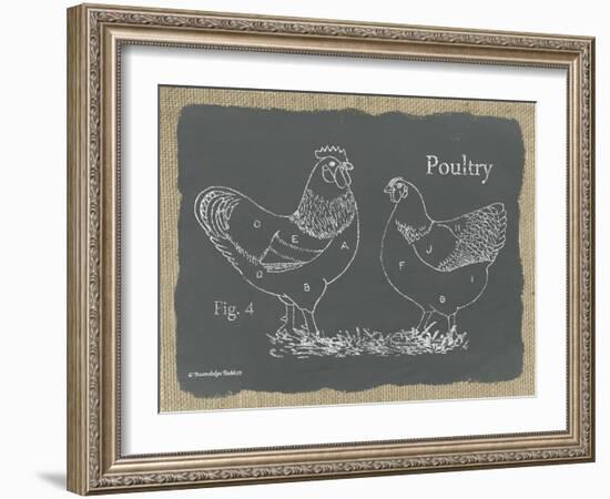 Poultry on Burlap-Gwendolyn Babbitt-Framed Art Print