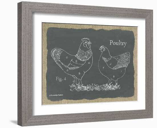 Poultry on Burlap-Gwendolyn Babbitt-Framed Art Print