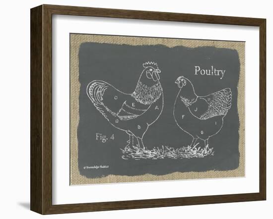 Poultry on Burlap-Gwendolyn Babbitt-Framed Art Print