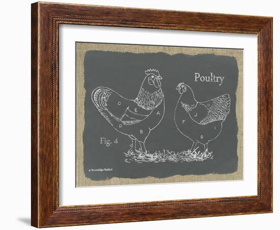 Poultry on Burlap-Gwendolyn Babbitt-Framed Art Print