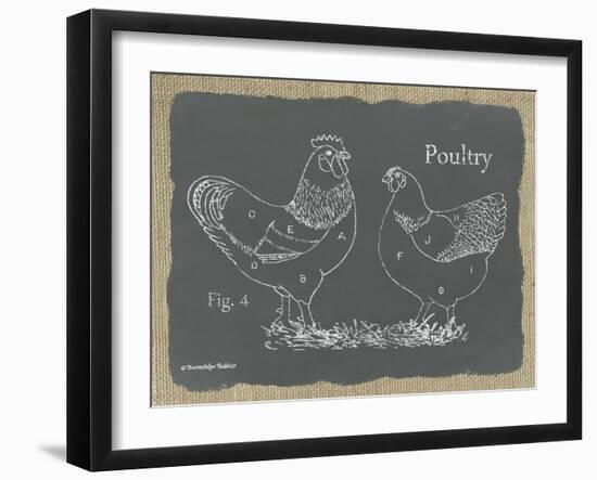 Poultry on Burlap-Gwendolyn Babbitt-Framed Art Print