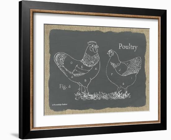 Poultry on Burlap-Gwendolyn Babbitt-Framed Art Print