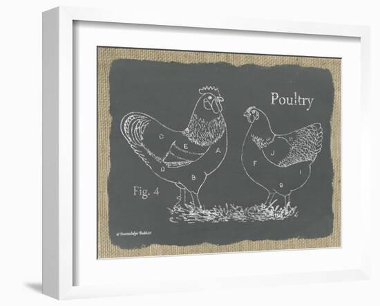 Poultry on Burlap-Gwendolyn Babbitt-Framed Art Print