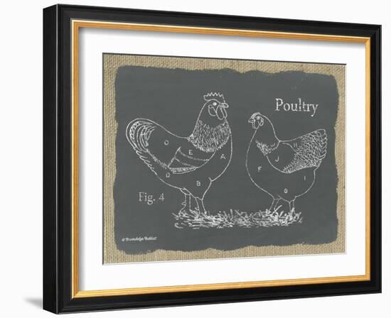 Poultry on Burlap-Gwendolyn Babbitt-Framed Art Print