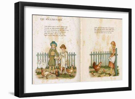 Poultry Yard 1895-Edith Scannell-Framed Art Print
