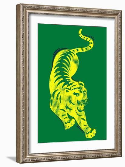 Pouncing Tiger-null-Framed Giclee Print