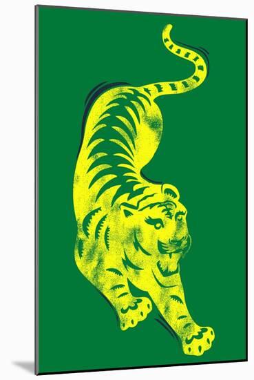 Pouncing Tiger-null-Mounted Giclee Print