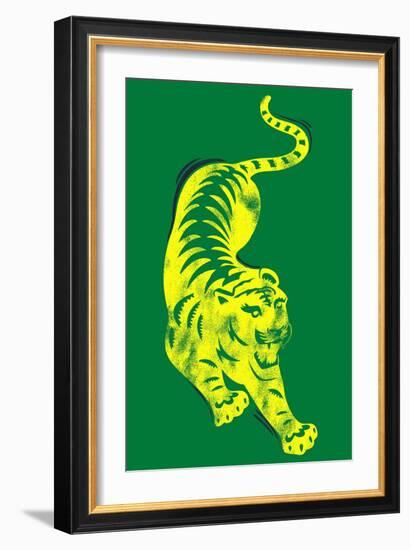 Pouncing Tiger-null-Framed Giclee Print