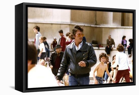 Pour la peau d'un flic by Alain Delon with Alain Delon, 1981 (photo)-null-Framed Stretched Canvas