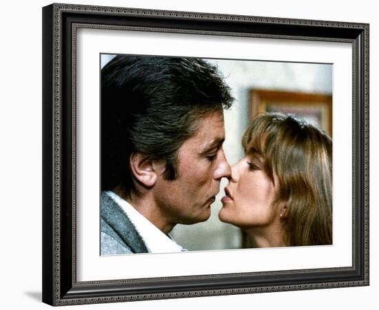 Pour la peau d'un flic by Alain Delon with Alain Delon and Anne Parillaud, 1981 (photo)-null-Framed Photo