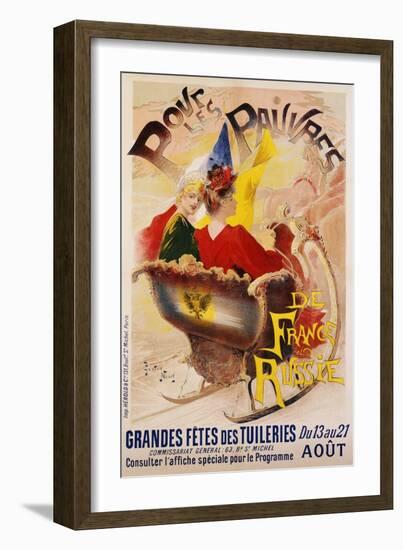 Pour Les Pauvres Charity Festival Poster-Gaston Noury-Framed Giclee Print