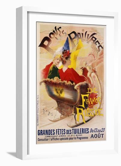 Pour Les Pauvres Charity Festival Poster-Gaston Noury-Framed Giclee Print