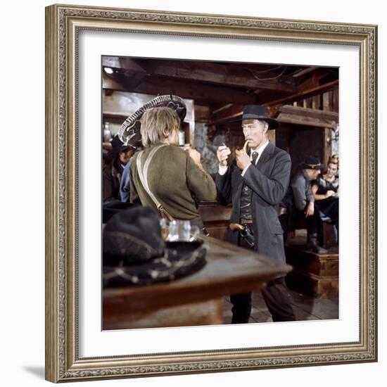 Pour quelques dollars by plus FOR A FEW DOLLARS MORE by Sergio Leone with Klaus Kinski, Lee Van Cle-null-Framed Photo