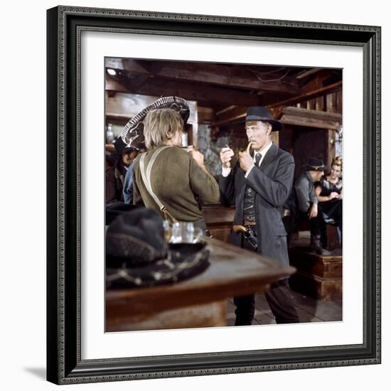 Pour quelques dollars by plus FOR A FEW DOLLARS MORE by Sergio Leone with Klaus Kinski, Lee Van Cle-null-Framed Photo