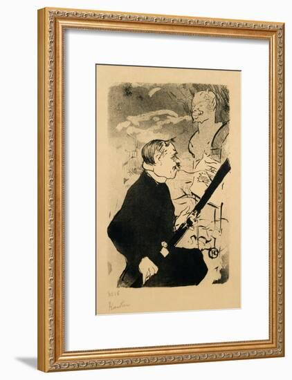 Pour Toi!' from the Old Stories, a Society Repertoire, Published by Kleinmann, 1893-Henri de Toulouse-Lautrec-Framed Giclee Print