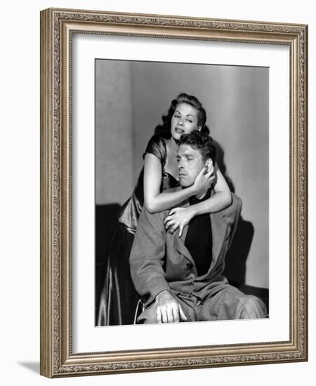 Pour Toi j'ai Tue CRISS CROSS by RobertSiodmak with Yvonne by Carlo and Burt Lancaster, 1949 (b/w p-null-Framed Photo