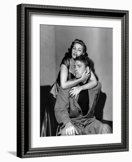 Pour Toi j'ai Tue CRISS CROSS by RobertSiodmak with Yvonne by Carlo and Burt Lancaster, 1949 (b/w p-null-Framed Photo