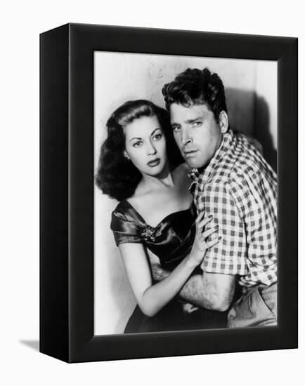 Pour toi j'ai tue CRISS CROSS by RobertSiodmak with Yvonne by Carlo, Burt Lancaster, 1949 (b/w phot-null-Framed Stretched Canvas