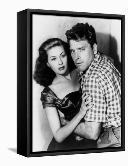 Pour toi j'ai tue CRISS CROSS by RobertSiodmak with Yvonne by Carlo, Burt Lancaster, 1949 (b/w phot-null-Framed Stretched Canvas