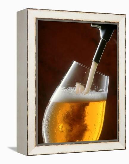 Pouring a Glass of Beer from the Tap-Jan-peter Westermann-Framed Premier Image Canvas