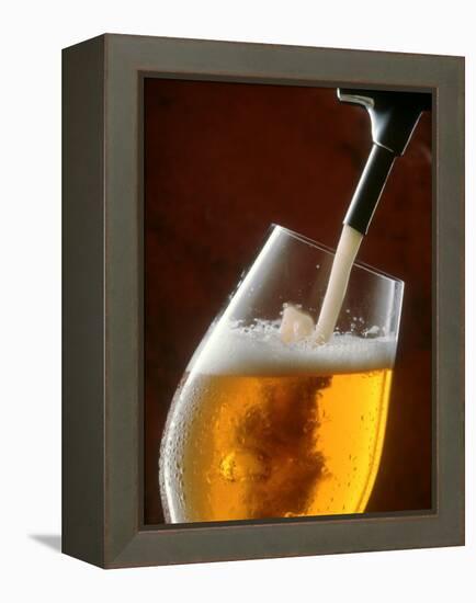 Pouring a Glass of Beer from the Tap-Jan-peter Westermann-Framed Premier Image Canvas