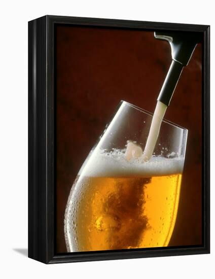 Pouring a Glass of Beer from the Tap-Jan-peter Westermann-Framed Premier Image Canvas