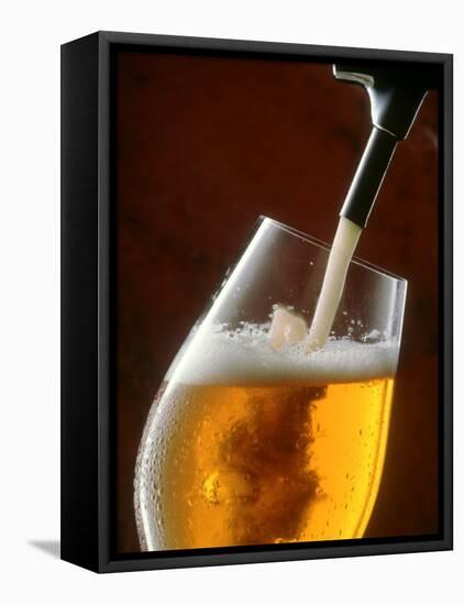 Pouring a Glass of Beer from the Tap-Jan-peter Westermann-Framed Premier Image Canvas